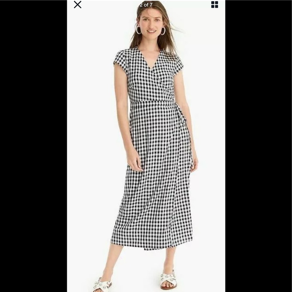 J. Crew Small Midi Wrap Dress Soft Rayon Small